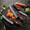 XinZuo Damascus messenset 3-delig - X06 Mo series XinZuo Damascus messenset 3-delig - X06 Mo series