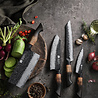 XinZuo Damascus messenset 4-delig - X06 Mo series XinZuo Damascus messenset 4-delig - X06 Mo series