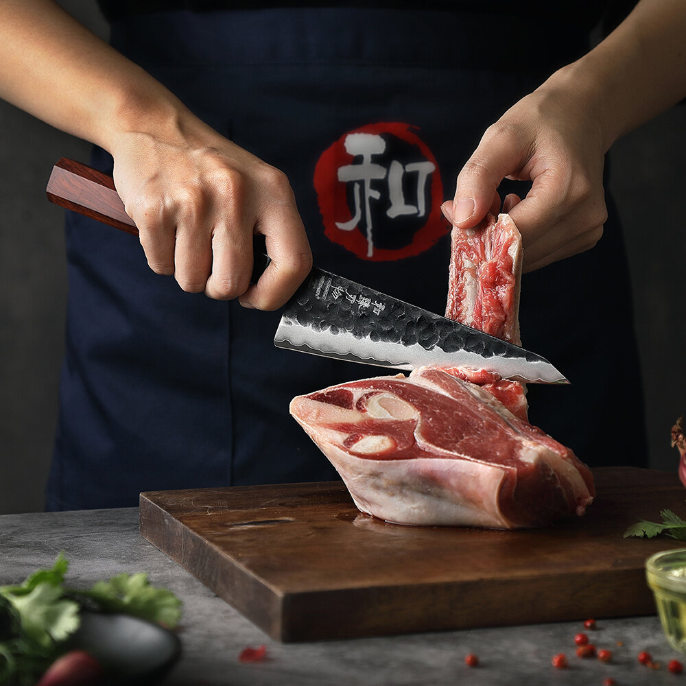 Hezhen Composietstalen Honesuki  mes - PM8S Retro series Hezhen Composietstalen Honesuki  mes - PM8S Retro series