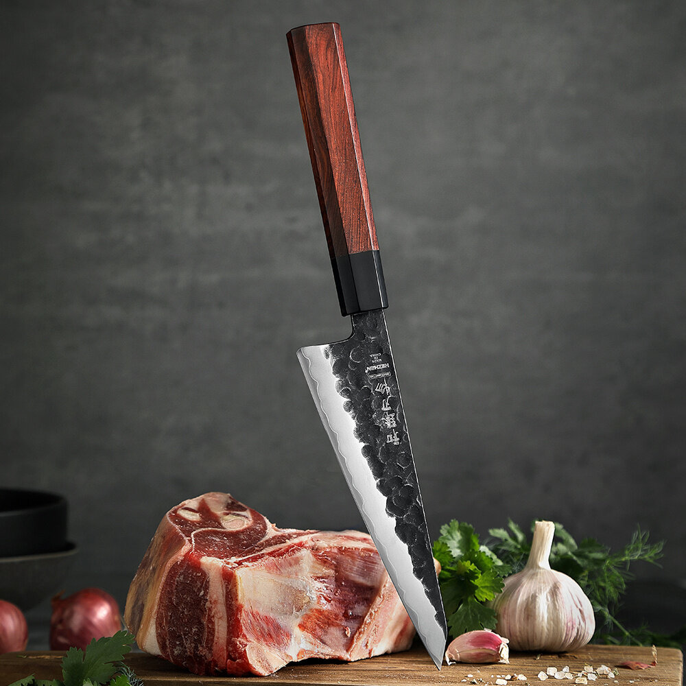 Hezhen Composietstalen Honesuki  mes - PM8S Retro series Hezhen Composietstalen Honesuki  mes - PM8S Retro series