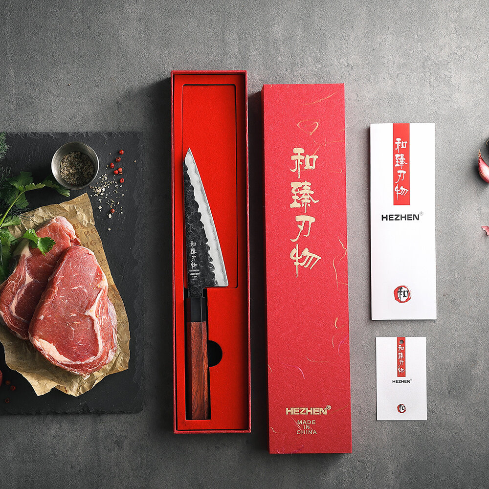 Hezhen Composietstalen Honesuki  mes - PM8S Retro series Hezhen Composietstalen Honesuki  mes - PM8S Retro series