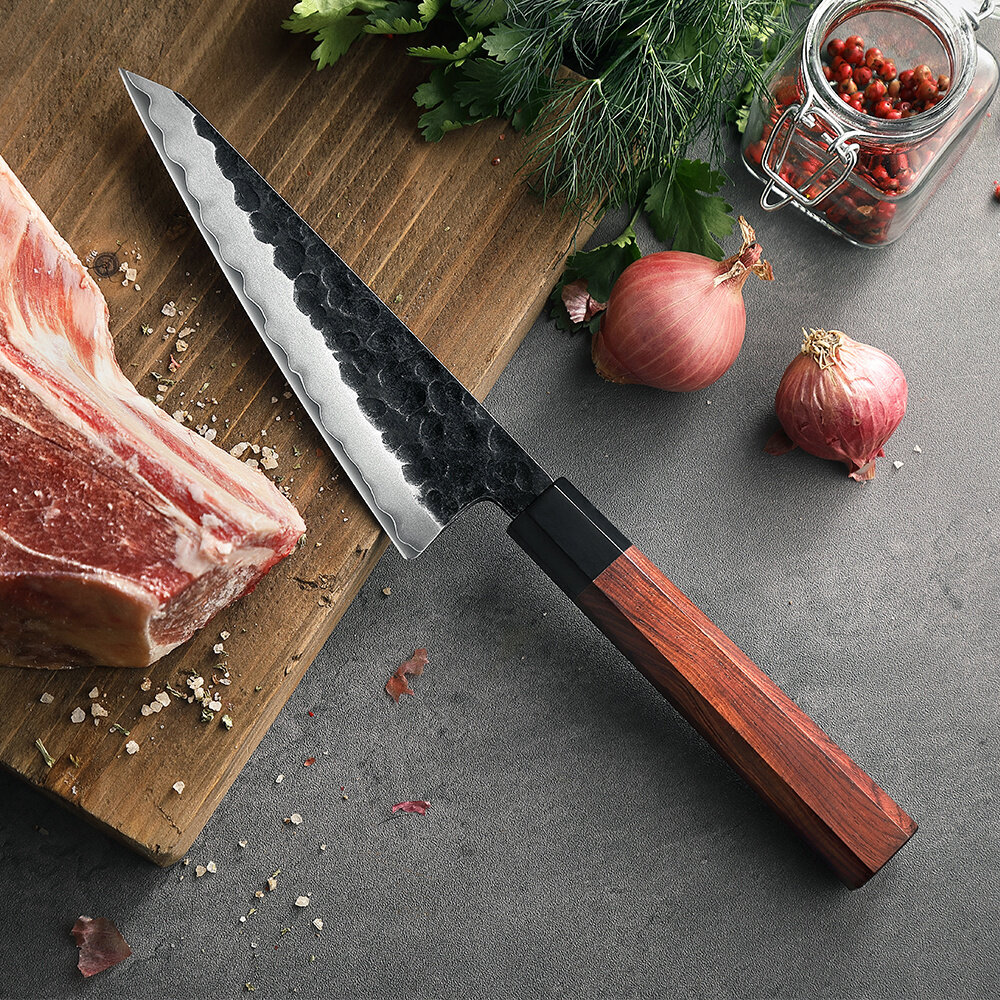 Hezhen Composietstalen Honesuki  mes - PM8S Retro series Hezhen Composietstalen Honesuki  mes - PM8S Retro series