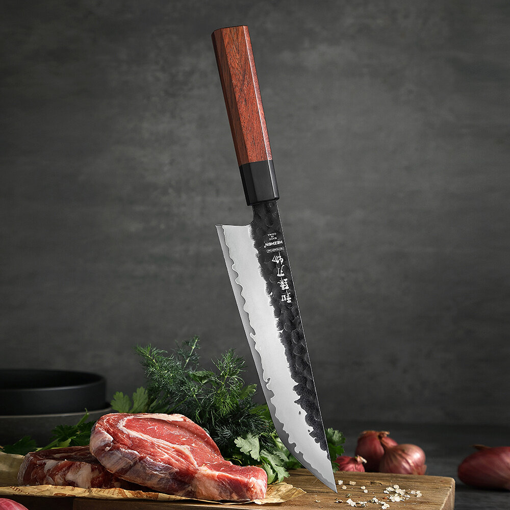 Hezhen Composietstalen Sakimaru mes - PM8S Retro series Hezhen Composietstalen Sakimaru mes - PM8S Retro series