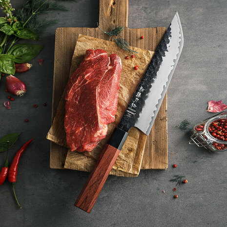 Hezhen Composietstalen Sakimaru mes - PM8S Retro series Hezhen Composietstalen Sakimaru mes - PM8S Retro series