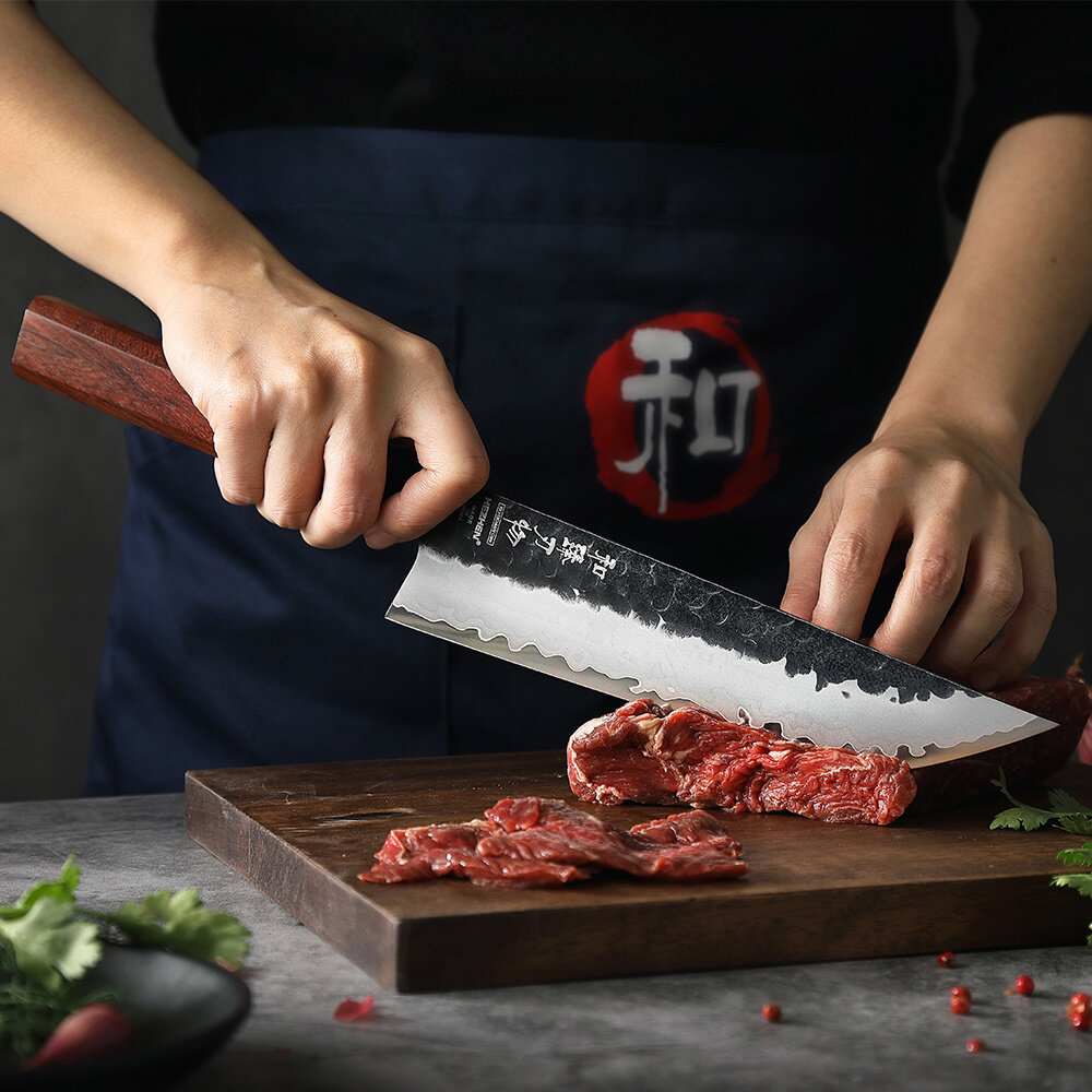 Hezhen Composietstalen Sakimaru mes - PM8S Retro series Hezhen Composietstalen Sakimaru mes - PM8S Retro series