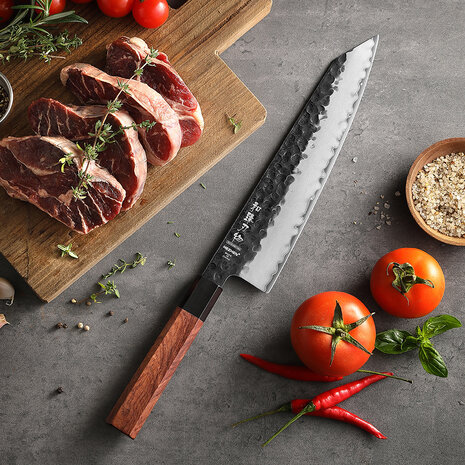 Hezhen Composietstalen Bunka mes 24cm - PM8S Retro series Hezhen Composietstalen Bunka mes 24cm - PM8S Retro series