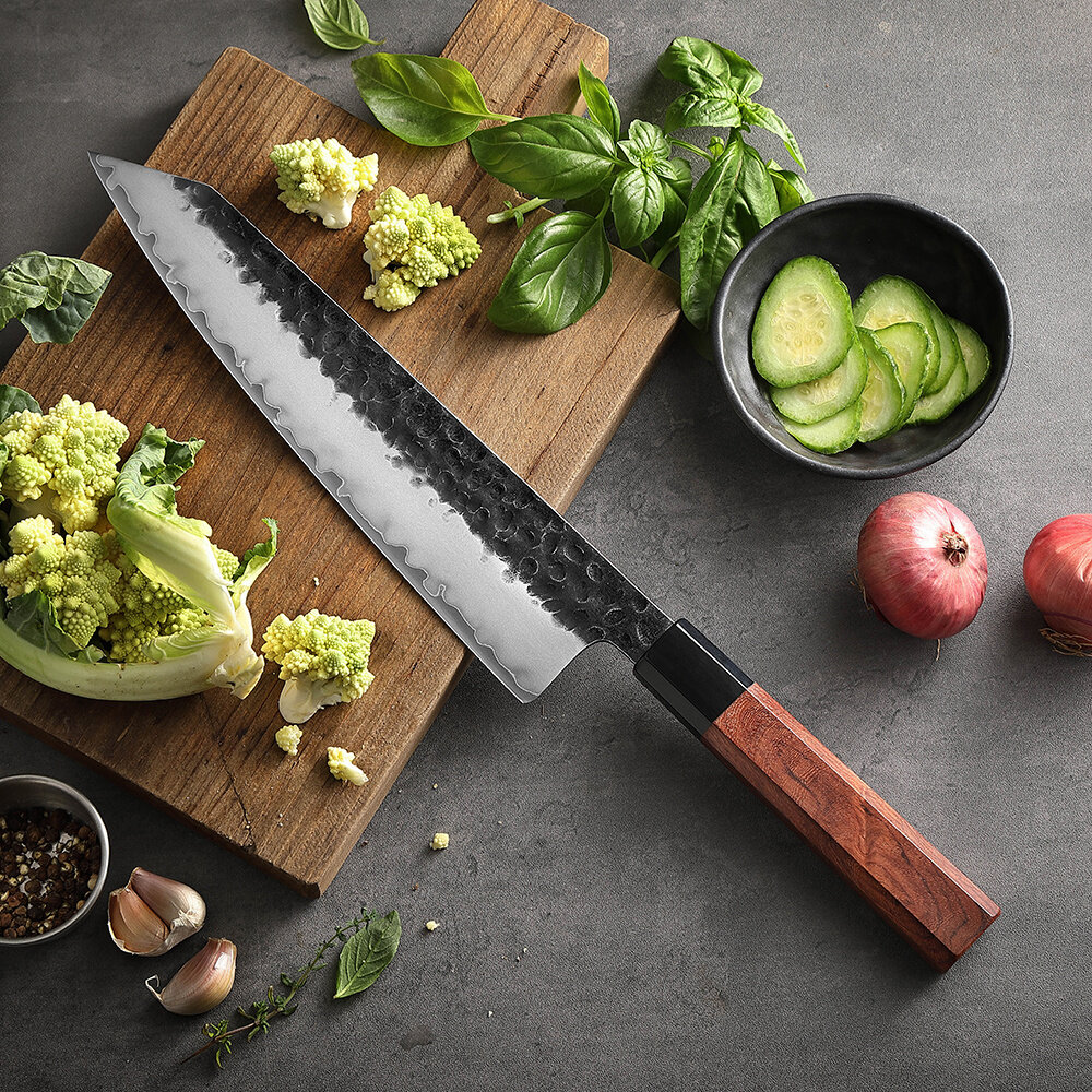 Hezhen Composietstalen Bunka mes 24cm - PM8S Retro series Hezhen Composietstalen Bunka mes 24cm - PM8S Retro series