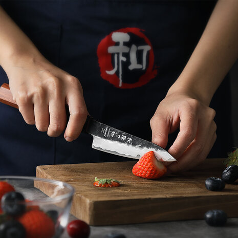 Hezhen Composietstalen messenset met blok 7-delig - PM8S Retro series Hezhen Composietstalen messenset met blok 7-delig - PM8S Retro series