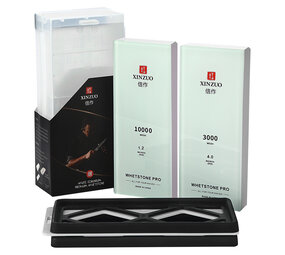 XinZuo Professionele Slijpstenen Set met 2 stenen (Korund & Glas) - 3000/10000 - L XinZuo Professionele Slijpstenen Set met 2 stenen (Korund & Glas) - 3000/10000 - L