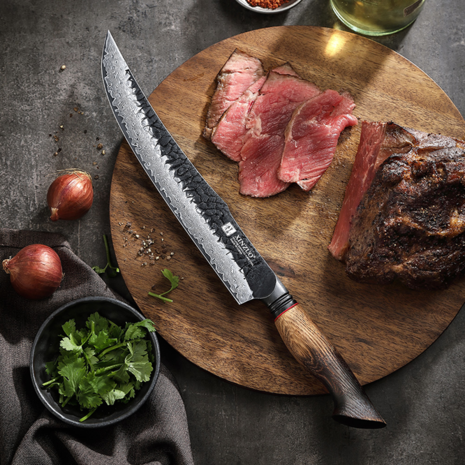 XinZuo Damascus Vleesmes 25cm - X06 Mo Series XinZuo Damascus Vleesmes 25cm - X06 Mo Series