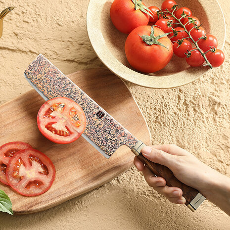 XinZuo Koper Damascus Nakiri - X08C series