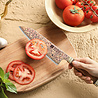 XinZuo Koper Damascus Santoku - X08C series XinZuo Koper Damascus Santoku - X08C series