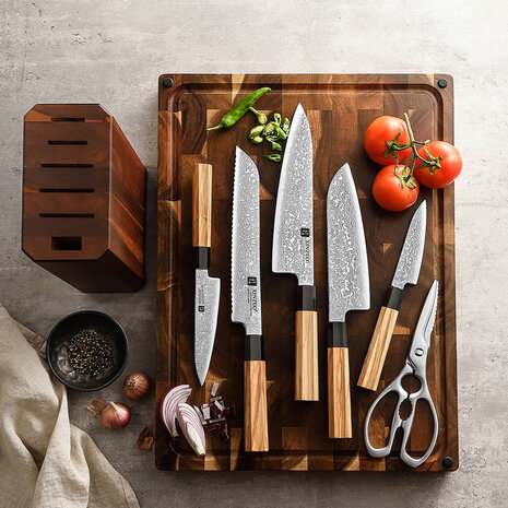 XinZuo Damascus Messenset 7-delig (PM8O series)