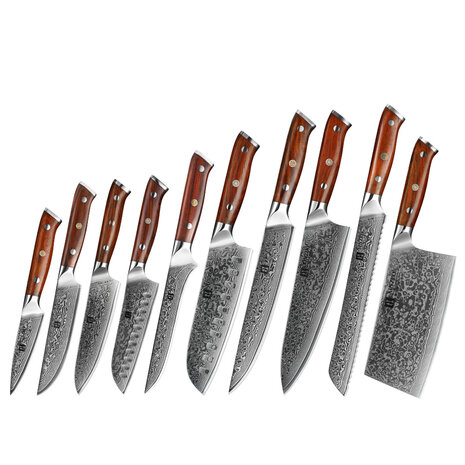 XinZuo Damascus messenset 10-delig - B13R Yu series