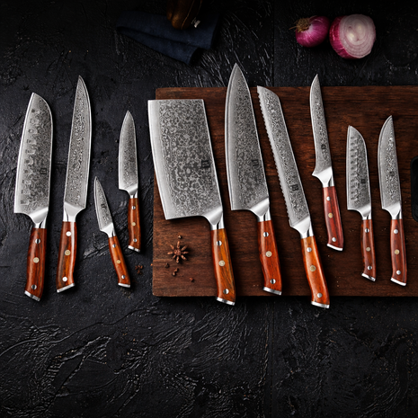 XinZuo Damascus messenset 10-delig - B13R Yu series