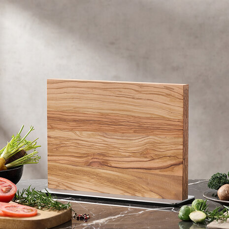 XinZuo Dubbelzijdig Magnetisch Messenblok - Olijfhout