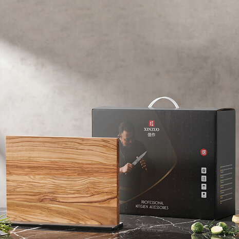 XinZuo Dubbelzijdig Magnetisch Messenblok - Olijfhout