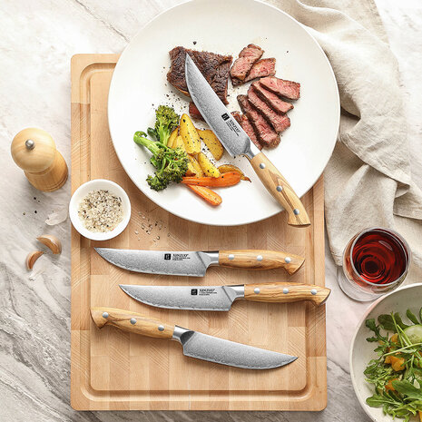 XinZuo Steakmessenset 4-delig – X02O Pin Series