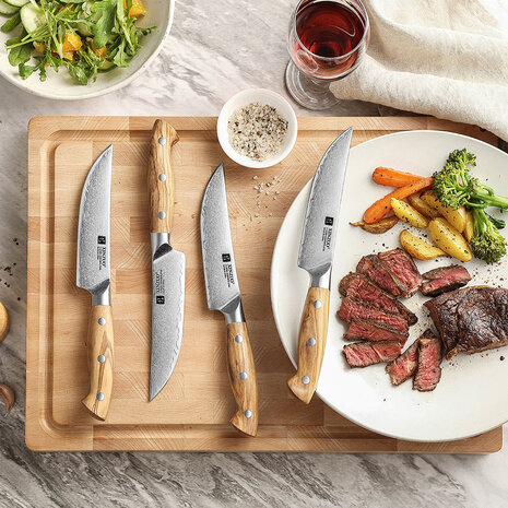 XinZuo Steakmessenset 4-delig – X02O Pin Series