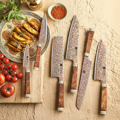 XinZuo Koper Damascus Messenset - X08C series