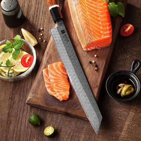 XinZuo Damascus Kiritsuke Bunka mes - F3 Series XinZuo Damascus Kiritsuke Bunka mes - F3 Series