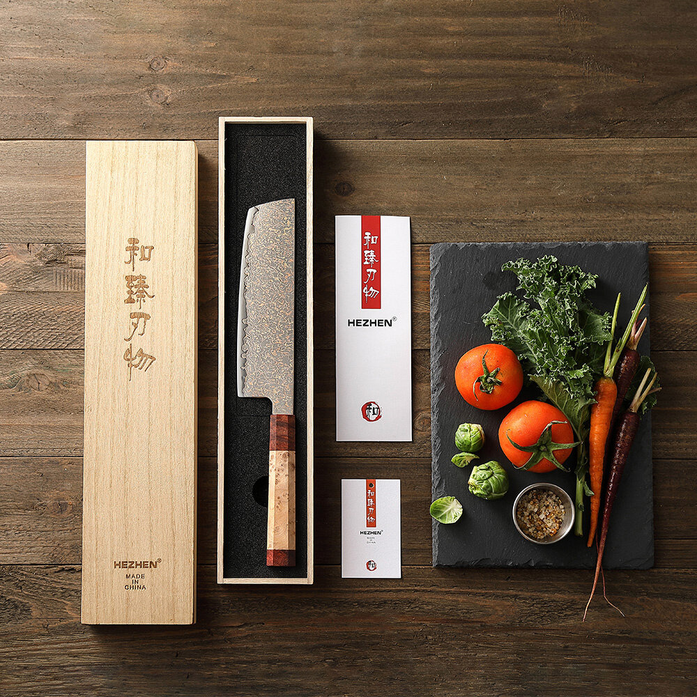 Hezhen Koper Damascus Nakiri (X05C series)