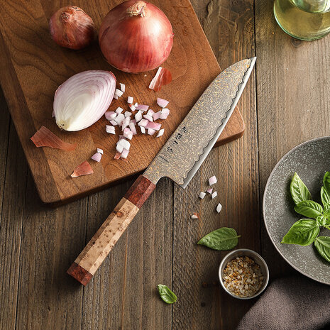 Hezhen Koper Damascus Santoku (X05C series)