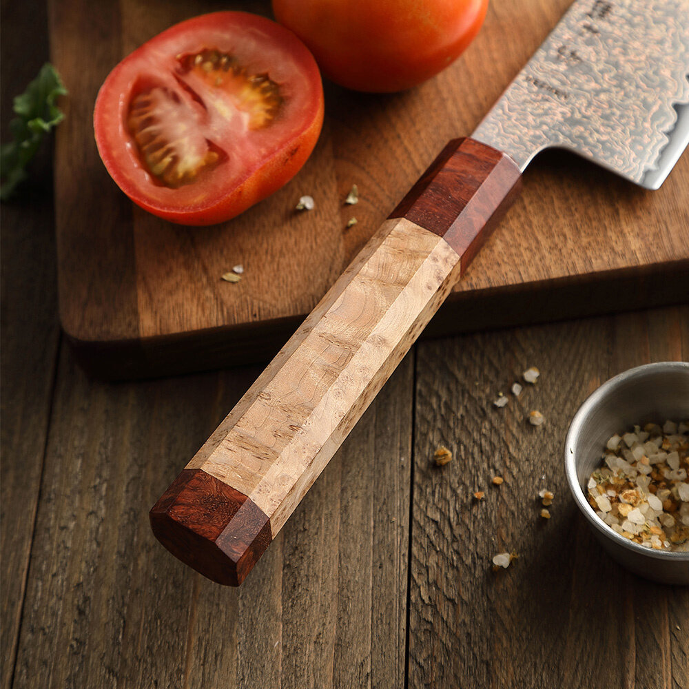 Hezhen Koper Damascus Santoku (X05C series)