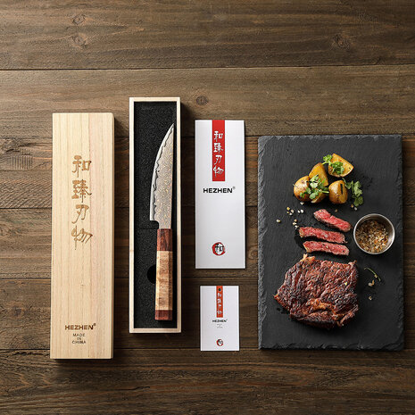 Hezhen Koper Damascus Steakmes (X05C series)