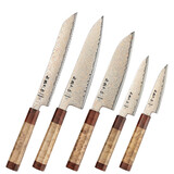 Hezhen Koper Damascus Messenset 5-delig (X05C series)