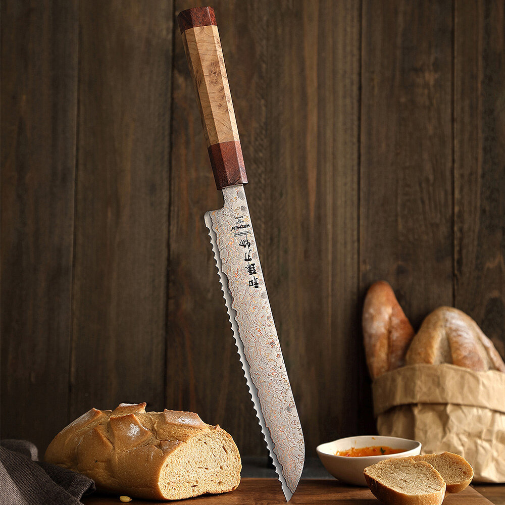 Hezhen Koper Damascus Messenset 5-delig (X05C series)