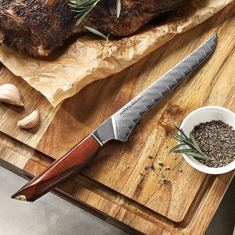 XinZuo Damascus uitbeenmes 16.5cm - X03 Xing Series - XinZuo x Mauro Uliassi (3-sterren Michelin chef) XinZuo Damascus uitbeenmes 16.5cm - X03 Xing Series - XinZuo x Mauro Uliassi (3-sterren Michelin chef)