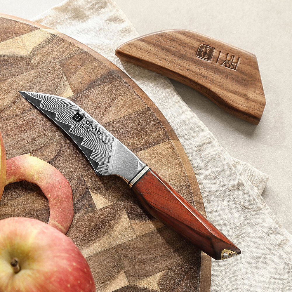 XinZuo Damascus schilmes 8cm - X03 Xing Series - XinZuo x Mauro Uliassi (3-sterren Michelin chef) XinZuo Damascus schilmes 8cm - X03 Xing Series - XinZuo x Mauro Uliassi (3-sterren Michelin chef)