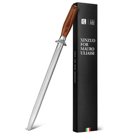 XinZuo Damascus slijpstaaf 23cm - X03 Xing Series - XinZuo x Mauro Uliassi (3-sterren Michelin chef) XinZuo Damascus slijpstaaf 23cm - X03 Xing Series - XinZuo x Mauro Uliassi (3-sterren Michelin chef)