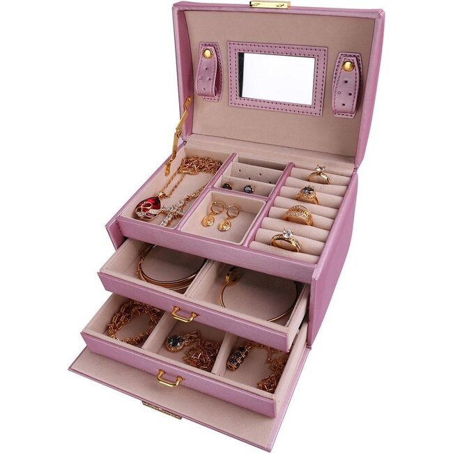 SFT Products Roze luxe sieraden opberger