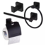 SFT Products Wellington toilet accessoires set zwart 4-delig