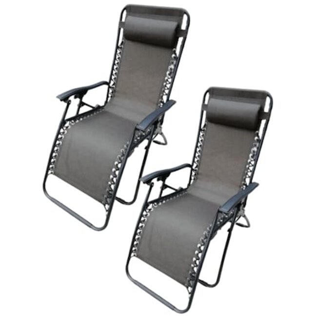 SFT Products Tuinstoelen Grijs 2 Stuks