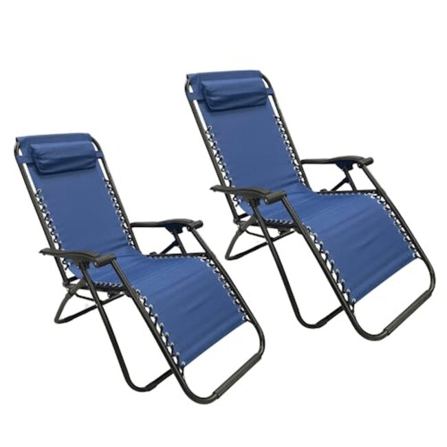 SFT Products Tuinstoelen Blauw 2 Stuks