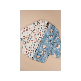 SFT Products Baby Slab met Lange Mouwen - Diertjes Blauw