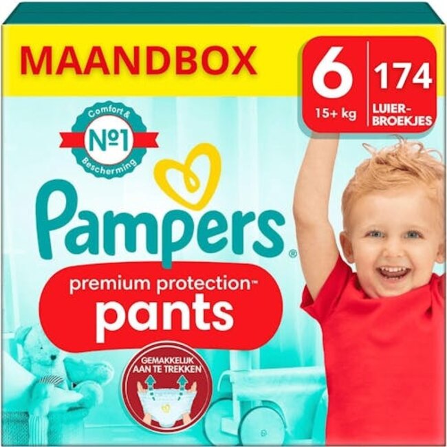 Pampers Pampers Premium Protection Pants Maat 6 - 174 Luierbroekjes Maandbox