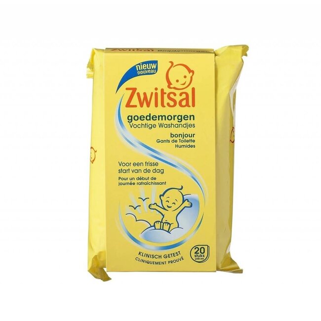 Zwitsal Zwitsal Washandjes 20 stuks Goedemorgen