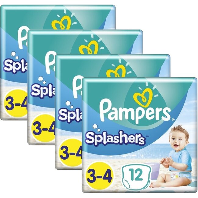 Pampers Pampers Splashers Zwemluiers Maat 3/4 - 4 x 12 Stuks Voordeelverpakking