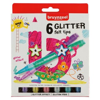 Bruynzeel Bruynzeel Viltstiften Glitter 6st 5+