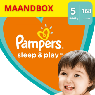 Pampers Pampers Sleep & Play Maat 5 - 168 Luiers Maandbox