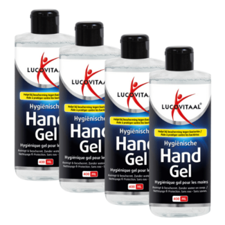 Lucovitaal Lucovitaal Hygiënische Handgel 4 x 400 ml - Voordeelverpakking