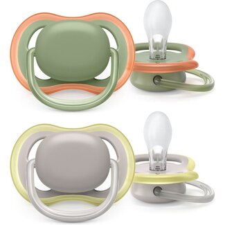 Philips Avent Philips Avent Fopspeen Ultra Air Grijs/Groen 6 Tot 18 Maanden 2 Stuks