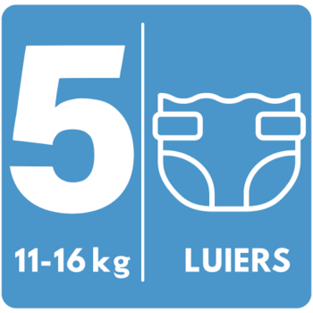Maat 5 voor babys van 11-16 kilo