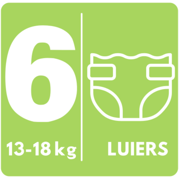 Maat 6 voor babys van 13-18 kilo