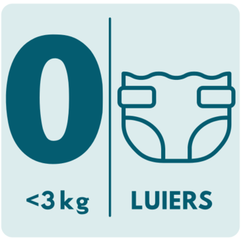 Maat 0 voor babys tot 3 kilo