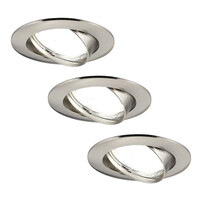 Ledvion 3x Lampy Wpuszczane w Sufit - Amsterdam - ściemniane - 3W - 4000K - ø82mm